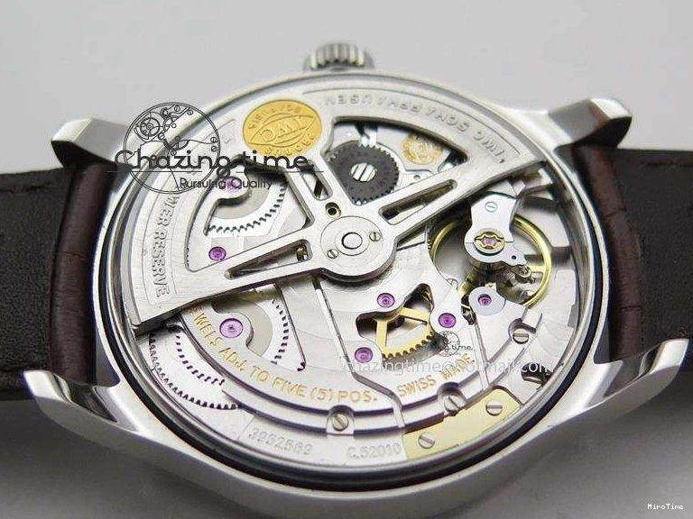 MIROTIME 0726 MoistureWicking Portuguese Real PR IW500704 ZF 1:1 Best Edition On Brown Leather Strap A52010 V 7311